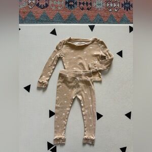 Mick Mack|Baby/toddler gender neutral Tan sun print ribbed Pajama Set•••size 2T